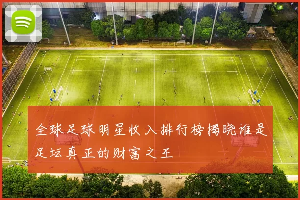 全球足球明星收入排行榜揭晓谁是足坛真正的财富之王